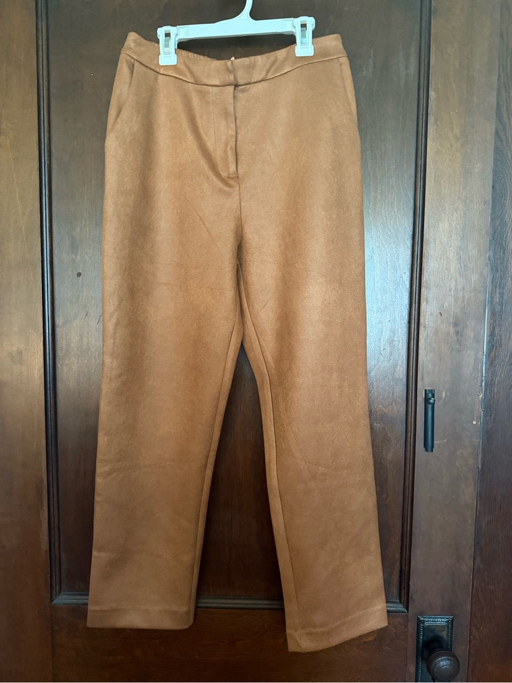 Skies Are Blue Straight-Leg Pants in Camel Brown